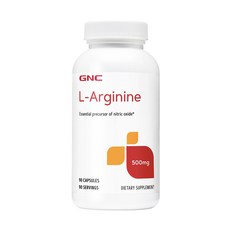 GNC 健安喜 左旋精胺酸500膠囊食品, 500mg, 90顆, 1罐