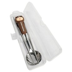 蠟筆小新不聽話立體湯匙筷子組, 1套, 熊, 湯匙 + 筷子 + 餐具盒