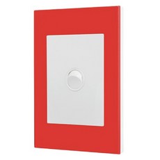 Legrand 羅格朗 Excel VIVO Simple 白色 1開關 紅色外框 白色, 1個