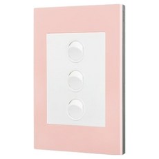 Legrand 羅格朗 Excel VIVO Simple 白色三開關 粉紅框 + 白色, 1個