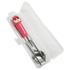 蠟筆小新不聽話立體湯匙筷子組, 1組, 巧克力豆, 勺子+筷子+箱子