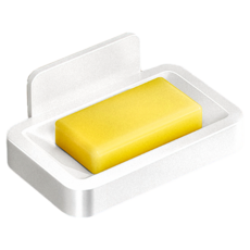 上手家居 太空鋁肥皂盒, 1個, 白色