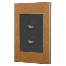 Legrand 羅格朗 Excel VIVO Simple 2孔開關 銅色外框 + 黑色, 1個