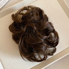 헬씨닷 우아한 웨이브 올림머리 가발머리핀, 라이트브라운, 1개