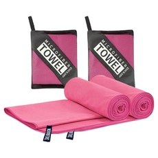 Y플러스원 超細纖維運動毛巾 40 x 100 cm, 玫瑰紅色, 2個