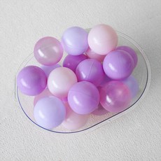 Gaekwacheonsun 綻放的丁香氣球碎片球 80入+收納網組, 深紫色, 寶寶粉, 寶寶紫, 透明粉(波波球), 1套