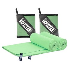 Y플러스원 超細纖維運動毛巾 40 x 100 cm, 綠色, 2個