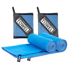 Y플러스원 超細纖維運動毛巾 40 x 100 cm, 天藍色, 2個