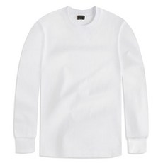 M.N.C 扎實20支紗透氣圓領長袖T恤 MDLT759UN, 白色