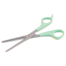 MARUKAN 狗狗毛髮整理打薄剪 15cm, 薄荷, 1個