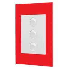 Legrand 羅格朗 Excel VIVO Simple 紅色邊框三開關 白色, 1個