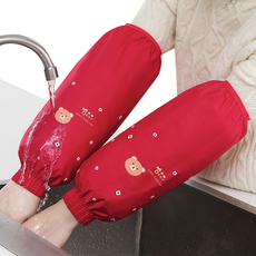 케리코 착용감 좋은 방수 곰 팔토시 2p, 레드