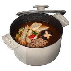 CorelleCoordinates 電磁爐鑄鐵艾希莉雙耳鍋, 1個, 18cm, 象牙白