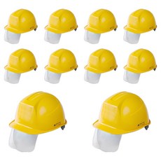 DONGMYUNG ABE級 新式附護目鏡工地安全帽 鵝黃色, 10個