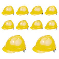 동명 ABE등급 투구형 공사장 안전모 DMS-1001F, 개나리색, 10개