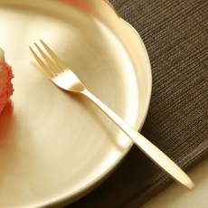 Nothyang 方字鍮器 5入 + 茶叉 5入 套組, 1套, 金色