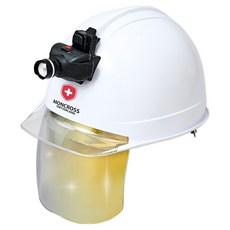 몽크로스 고급 일반창 골드 보안경 안전모 + 랜턴 세트, 1세트