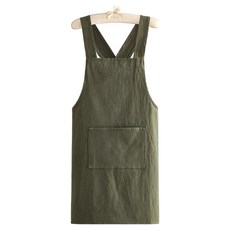 Kerico 素色美術用交叉吊帶圍裙, 綠色