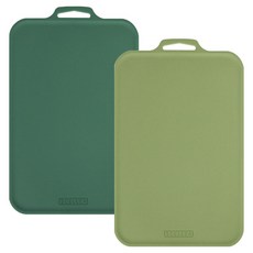SCELLER Petit 韓國製造 抗菌不易留刀痕砧板, 1套, 卡斯爾頓綠 + 橄欖綠