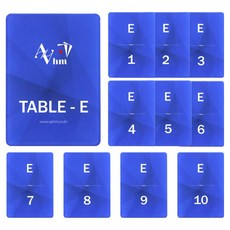 AAHM 直立式座位卡, 桌E(BLUE), 1個