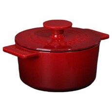 CORELLE COORDINATES 電磁爐鑄鐵艾希莉14迷你雙耳鍋, 紅色, 1個, 223mm