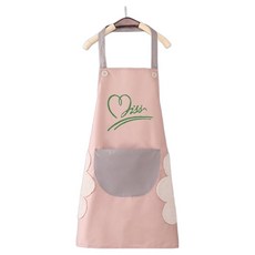 Keriko 女性撞色圍裙 升級綁帶款, 粉色 + 綠色