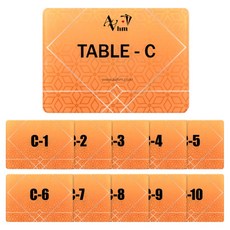 AAHM 橫式座位卡, 桌C(橘色), 1個