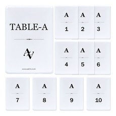 AAHM 座位卡 席次卡 桌卡A, 1套, 黑色