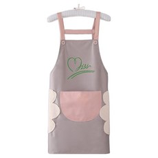 Kerico 女款撞色圍裙 升級吊帶款, 紫色 + 綠色