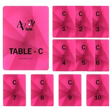 AAHM 直立式座位卡, 桌C(PINK), 1個