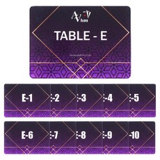 AAHM 橫式座位卡, 桌E(紫色), 1個