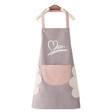 Keriko 女性撞色圍裙 升級綁帶款, 紫色 + 白色