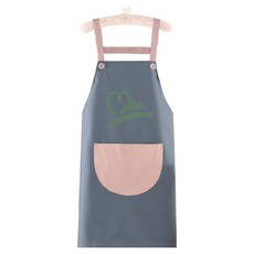 Keriko 女性拼色吊帶式圍裙, 藍色 + 綠色
