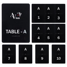 AAHM 直立式座位卡, 桌A(BLACK), 1個