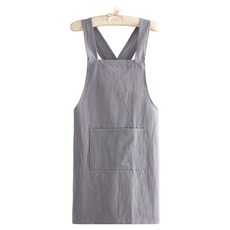 Kerico 素色美術用交叉吊帶圍裙, 灰色