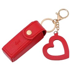 漂亮的印章盒 + 鑰匙圈套組, 紅色