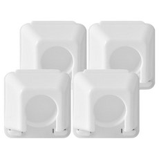 JLIFE Oat 固定蓋伸縮桿支架 4入, 白色