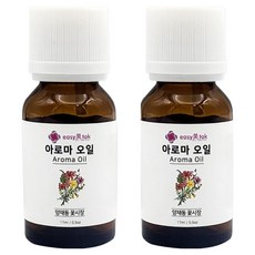 이지미톡 아로마 오일 방향제 원액, 양재동 꽃시장, 17ml, 2개
