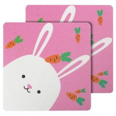 코텍스 안심가드 욕실 미끄럼방지 토끼, 핑크, 2개