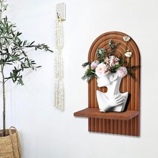 Lebenvraum歐式風格原木多功能壁掛式置物架, 木頭, 一層