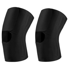 등산 러닝 고탄력 압박 무릎보호대, 2개, 블랙