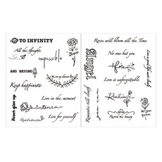 gelluna 半永久英文字母自助紋身刺青貼紙2件組 T-81, 1套, 單一顏色