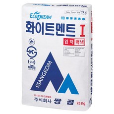 쌍곰 화이트멘트 1 압착백색 25kg, 1개