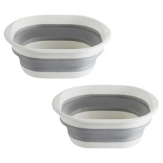 S&Q 簡約折疊式臉盆 大型, 2個, 灰色