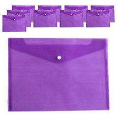 스타스토어 칼라 클리어 파일 A4 ONE SIZE, 퍼플, 10개