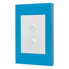 Legrand 羅格朗 Excel VIVO Simple 2孔藍框開關 白色, 1個
