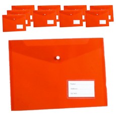 Star商店 彩色透明標籤文件夾 A4 ONE SIZE, 紅色, 10個