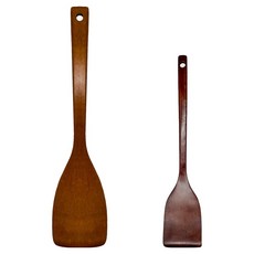 영수산업카멜 옻칠 일자 + 미니 뒤집개, 우드, 1세트