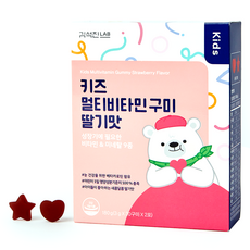 Gimseokjinlab 兒童綜合維他命軟糖 草莓口味 60入, 1個, 180g