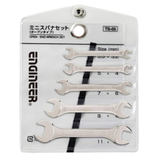 EnGInEER 工程師 迷你開口扳手5件組 公制款 TS-05, 1組